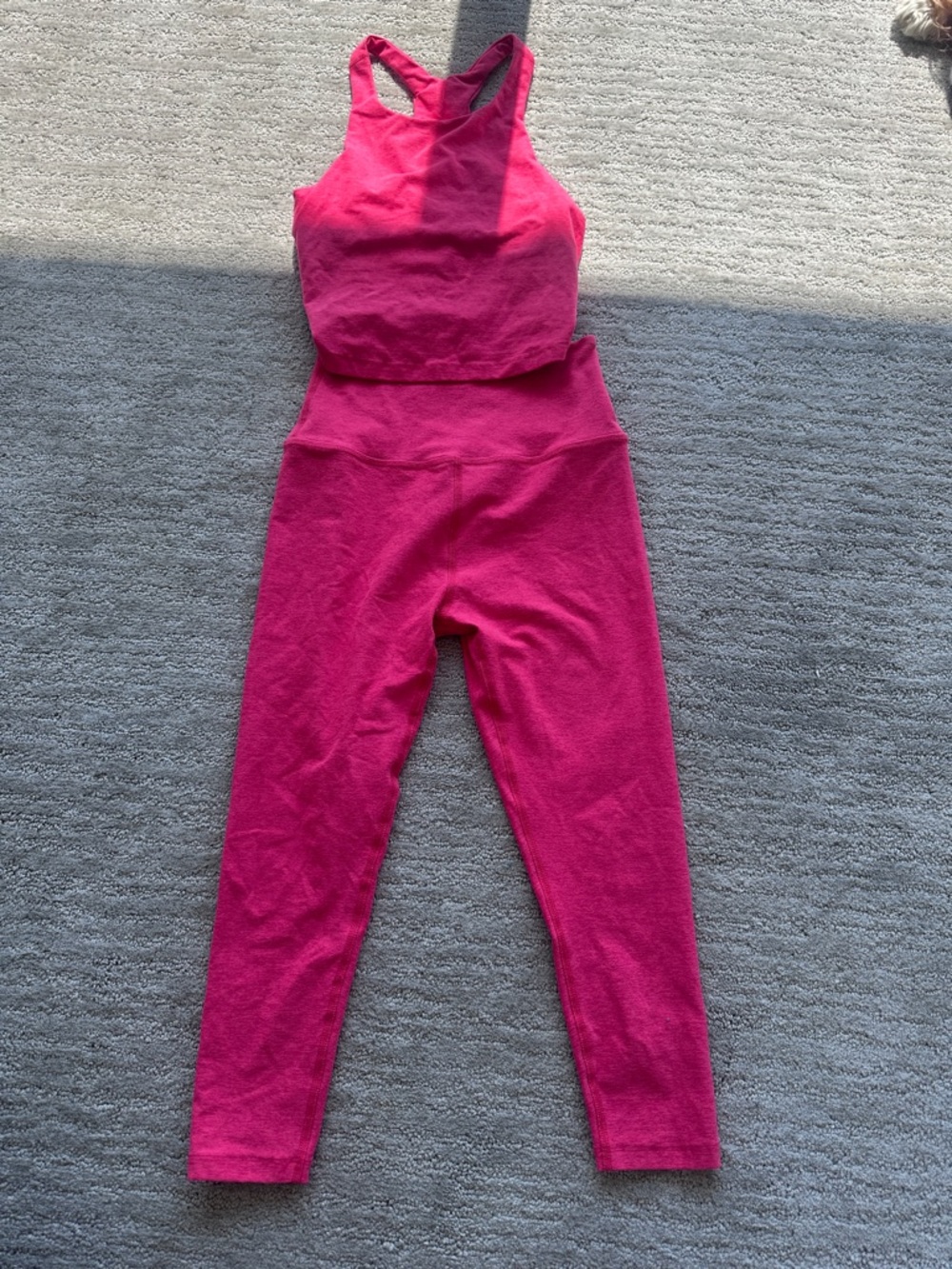 Beyond Yoga Pink Two-Piece Active Set - M